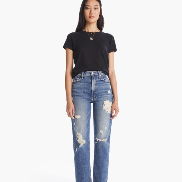 Distressed Blue Women's Jeans - Picture 2 of 4